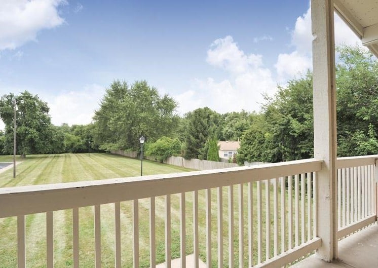 Check out this view from your own private patio at the apartments at Pangea Vineyards in Indianapolis!